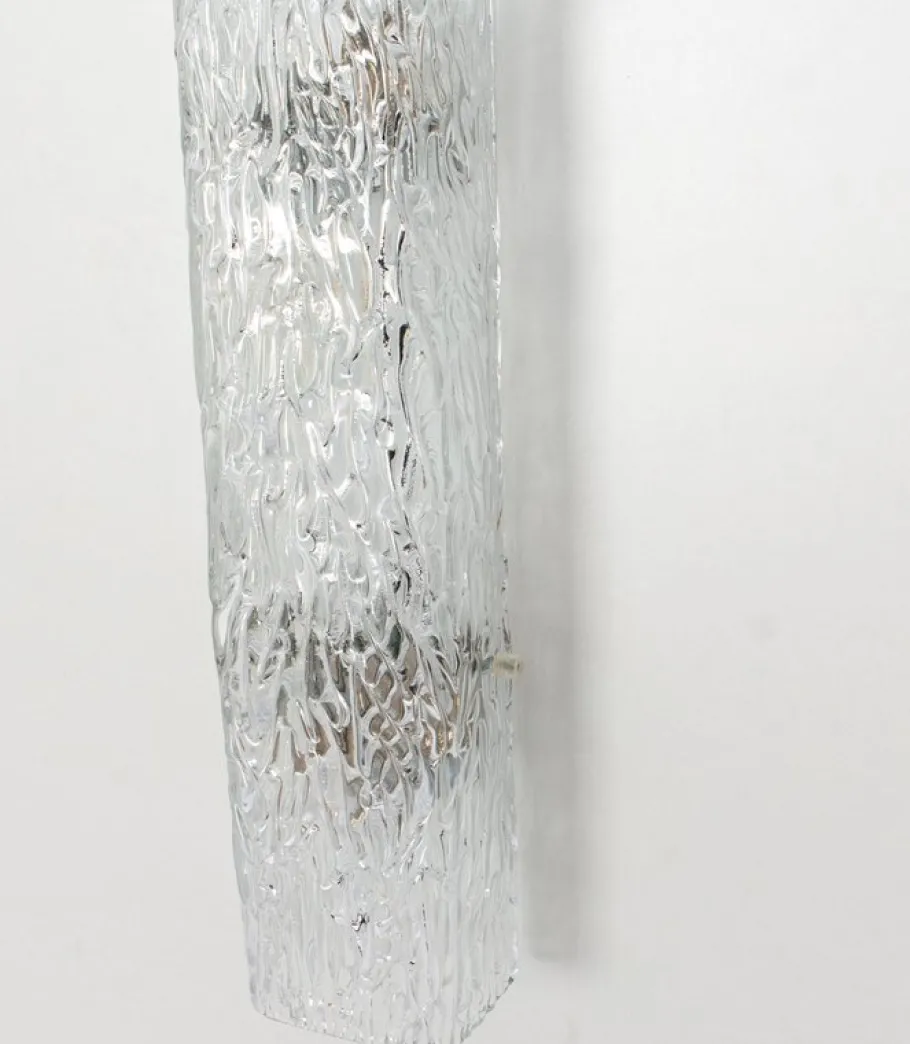 Sale Pamono Large Sconce Glass Wall Light from Kalmar, Austria, 1960s