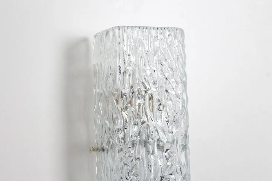 Sale Pamono Large Sconce Glass Wall Light from Kalmar, Austria, 1960s