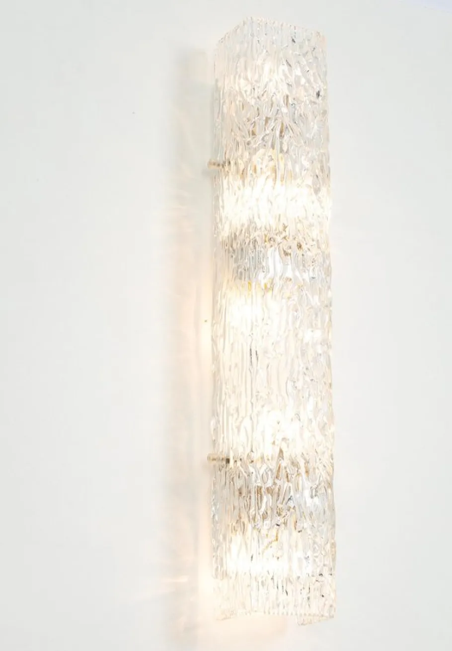 Sale Pamono Large Sconce Glass Wall Light from Kalmar, Austria, 1960s