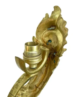 Best Pamono Large Sconce in Gilded Brass With Acanthus Ornament
