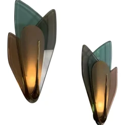 Online Pamono Large Sconces attributed to Max Ingrand for Fontana Artes, Italy, 1955, Set of 2