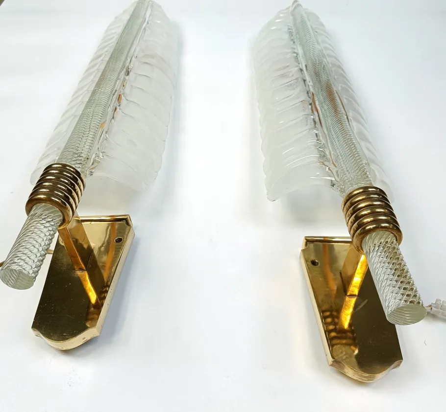 Best Pamono Large Sconces attributed to Andre Arbus and Veronese, 1950s, Set of 2