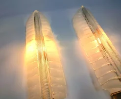 Best Pamono Large Sconces attributed to Andre Arbus and Veronese, 1950s, Set of 2