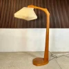 Discount Pamono Large Sculptural Anthroposophical Wood and Parchment Arc Floor Lamp, Dornach, Germany, 1950s