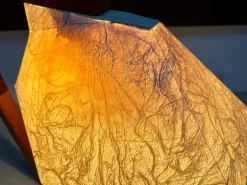 Discount Pamono Large Sculptural Anthroposophical Wood and Parchment Arc Floor Lamp, Dornach, Germany, 1950s