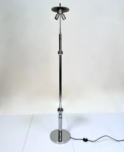 Best Pamono Large Sculptural Floor Lamp in Chromed Steel with Ball-Shaped Details, West-Germany, 1960s