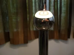 Best Pamono Large Sculptural Floor Lamp in Chromed Steel with Ball-Shaped Details, West-Germany, 1960s