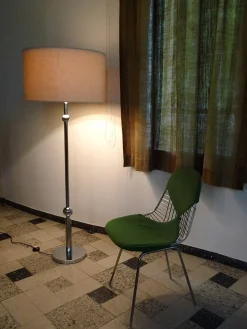 Best Pamono Large Sculptural Floor Lamp in Chromed Steel with Ball-Shaped Details, West-Germany, 1960s