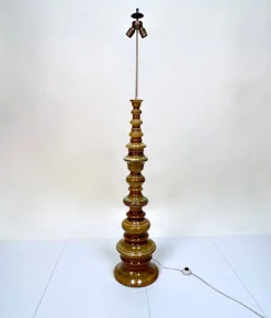 Pamono Large Sculptural Glazed Ceramic Floor Lamp from Kaiser-Leuchten, 1960s