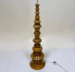 Pamono Large Sculptural Glazed Ceramic Floor Lamp from Kaiser-Leuchten, 1960s