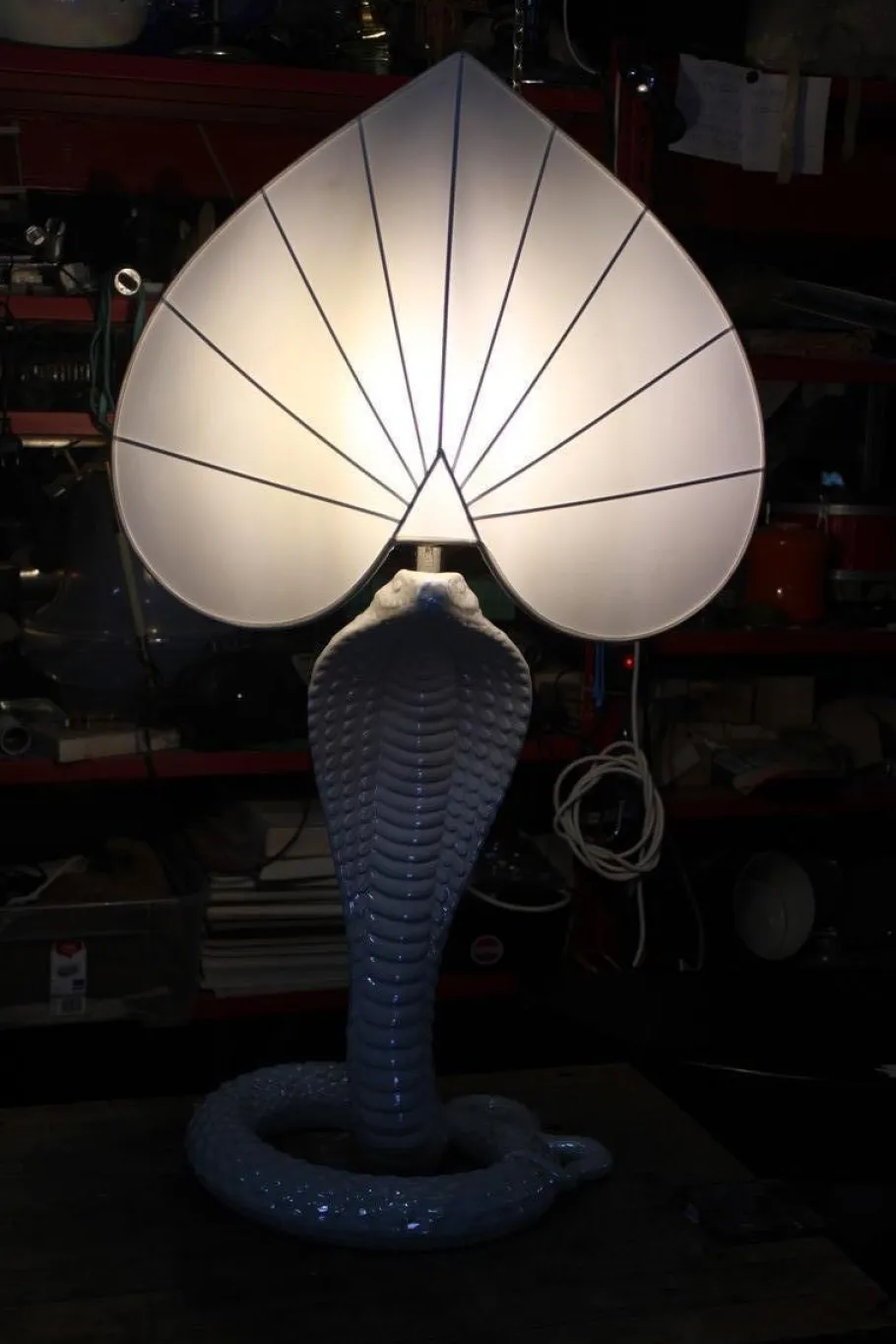 New Pamono Large Serpente Table Lamp from Tommaso Barbi, 1970s