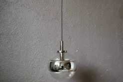 Sale Pamono Large Silver Glass Ball Pendant from Peill & Putzler