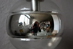 Sale Pamono Large Silver Glass Ball Pendant from Peill & Putzler