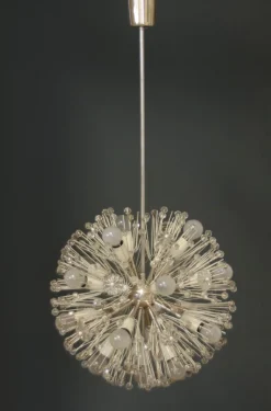 Sale Pamono Large Silvered Snowball Ceiling Lamp attributed to Emil Stejnar for Rupert Nikoll, 1950s