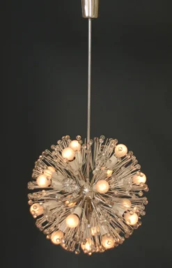 Sale Pamono Large Silvered Snowball Ceiling Lamp attributed to Emil Stejnar for Rupert Nikoll, 1950s