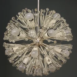 Sale Pamono Large Silvered Snowball Ceiling Lamp attributed to Emil Stejnar for Rupert Nikoll, 1950s