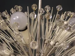 Sale Pamono Large Silvered Snowball Ceiling Lamp attributed to Emil Stejnar for Rupert Nikoll, 1950s