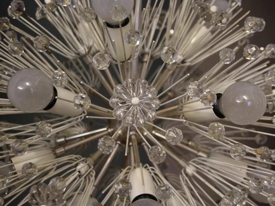 Sale Pamono Large Silvered Snowball Ceiling Lamp attributed to Emil Stejnar for Rupert Nikoll, 1950s
