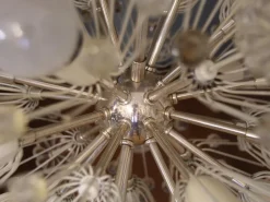 Sale Pamono Large Silvered Snowball Ceiling Lamp attributed to Emil Stejnar for Rupert Nikoll, 1950s