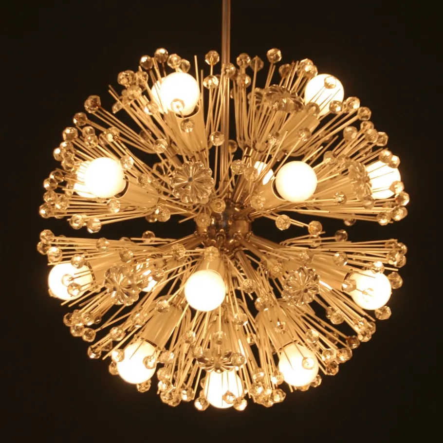 Sale Pamono Large Silvered Snowball Ceiling Lamp attributed to Emil Stejnar for Rupert Nikoll, 1950s