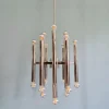 Clearance Pamono Large Space Age Chandelier in Chromed Metal attributed to Gaetano Sciolari for Boulanger, 1970s