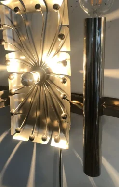 Clearance Pamono Large Space Age Flower Power Wall Lights attributed to Gaetano Sciolari, 1969, Set of 2