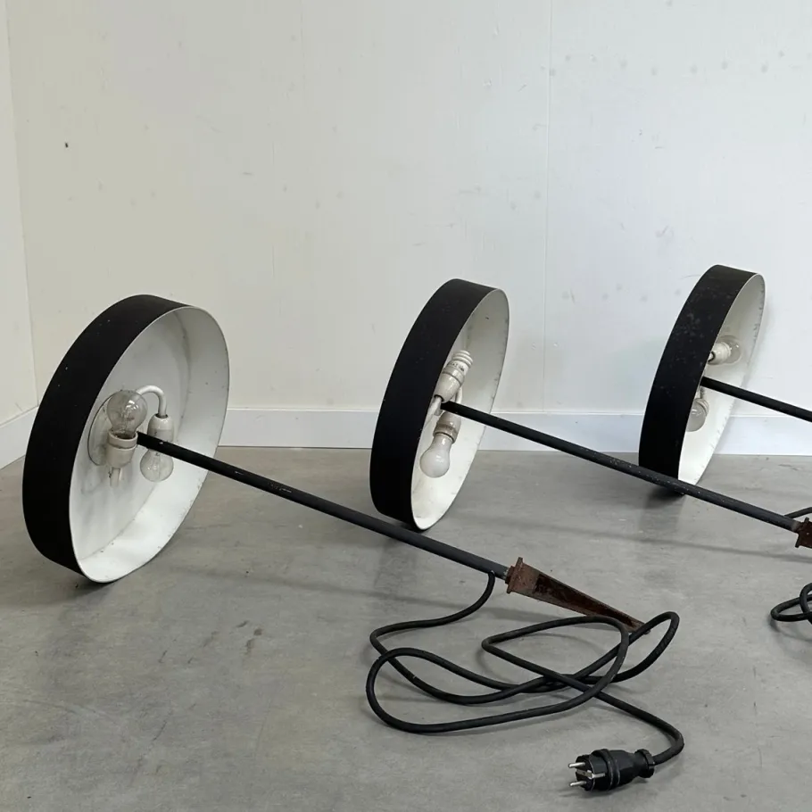 Online Pamono Large Space Age Garden Lamps by Louis Kalff for Louis Poulsen, 1960s, Set of 3