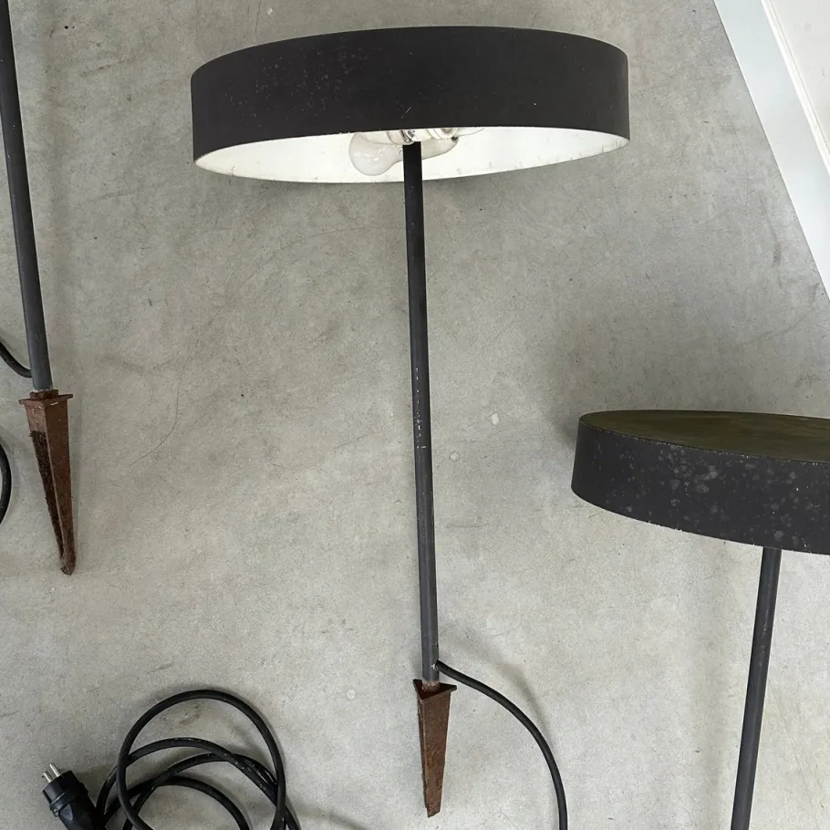 Online Pamono Large Space Age Garden Lamps by Louis Kalff for Louis Poulsen, 1960s, Set of 3