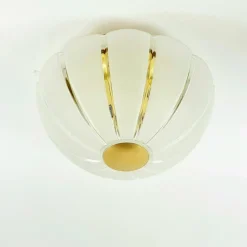 Sale Pamono Large Space Age Glass Flush Mount from Limburg, Germany, 1970s