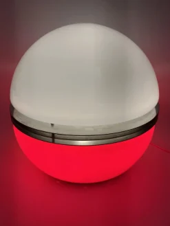 Pamono Large Space Age Spherical Table Lamp by Enrico Tronconi, Italy, 1970s