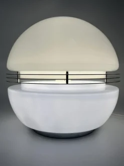 Pamono Large Space Age Spherical Table Lamp by Enrico Tronconi, Italy, 1970s