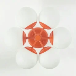 Clearance Pamono Large Space Age Sputnik Ceiling Light in Opal Glass from Kaiser Leuchten, 1960s