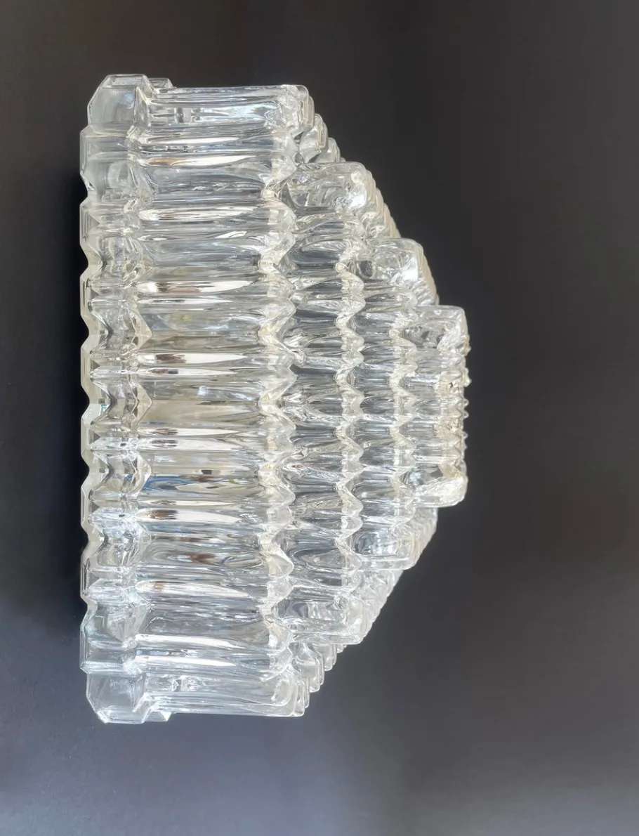 Hot Pamono Large Square Crystal Cluster Cascade Wall or Ceiling Lamp by Helena Tynell for Glashütte Limburg, Germany, 1960s