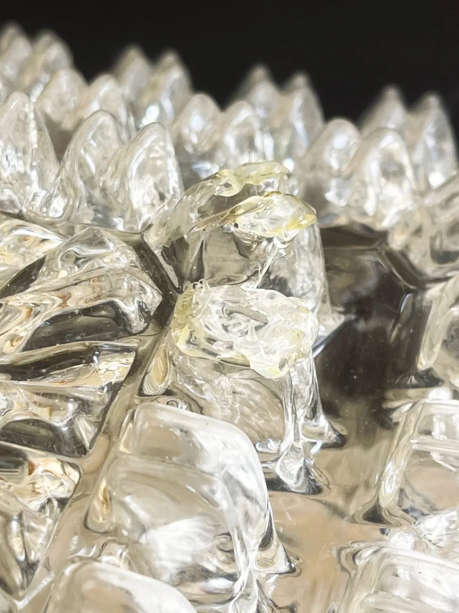 Hot Pamono Large Square Crystal Cluster Cascade Wall or Ceiling Lamp by Helena Tynell for Glashütte Limburg, Germany, 1960s