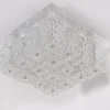 Sale Pamono Large Square Ice Glass Ceiling Light, 1970s
