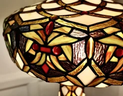 Hot Pamono Large Stained Glass Table Lamp, 1960s
