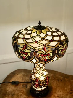Hot Pamono Large Stained Glass Table Lamp, 1960s
