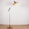 Best Pamono Large Steel and Teak Tilting Floor Lamp by Georges Frydman, 1960s
