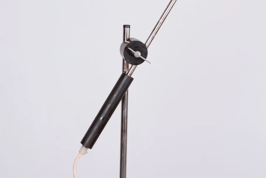 Best Pamono Large Steel and Teak Tilting Floor Lamp by Georges Frydman, 1960s