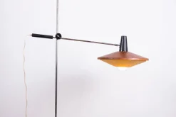Best Pamono Large Steel and Teak Tilting Floor Lamp by Georges Frydman, 1960s