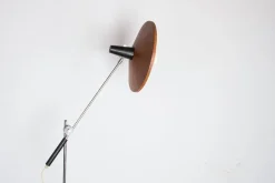 Best Pamono Large Steel and Teak Tilting Floor Lamp by Georges Frydman, 1960s