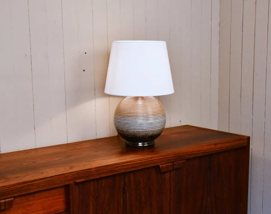 Pamono Large Swedish Ceramic Table Lamp from Upsala Ekeby, Late 1930s