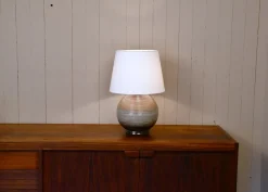 Pamono Large Swedish Ceramic Table Lamp from Upsala Ekeby, Late 1930s