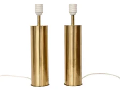 Best Pamono Large Swedish Modern Brass Table Lamps, 1950s-1960s, Set of 2