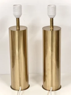Best Pamono Large Swedish Modern Brass Table Lamps, 1950s-1960s, Set of 2