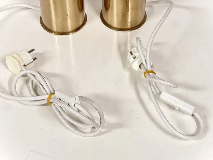 Best Pamono Large Swedish Modern Brass Table Lamps, 1950s-1960s, Set of 2