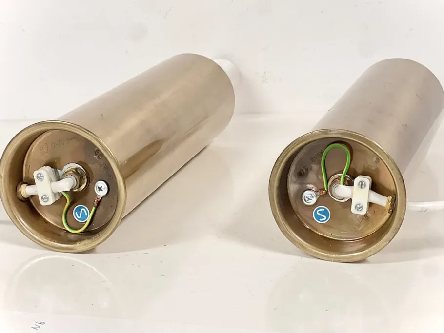 Best Pamono Large Swedish Modern Brass Table Lamps, 1950s-1960s, Set of 2