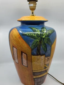 Sale Pamono Large Table Lamp in French Ceramic by Hubert Olivier, 1990s