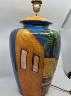 Sale Pamono Large Table Lamp in French Ceramic by Hubert Olivier, 1990s