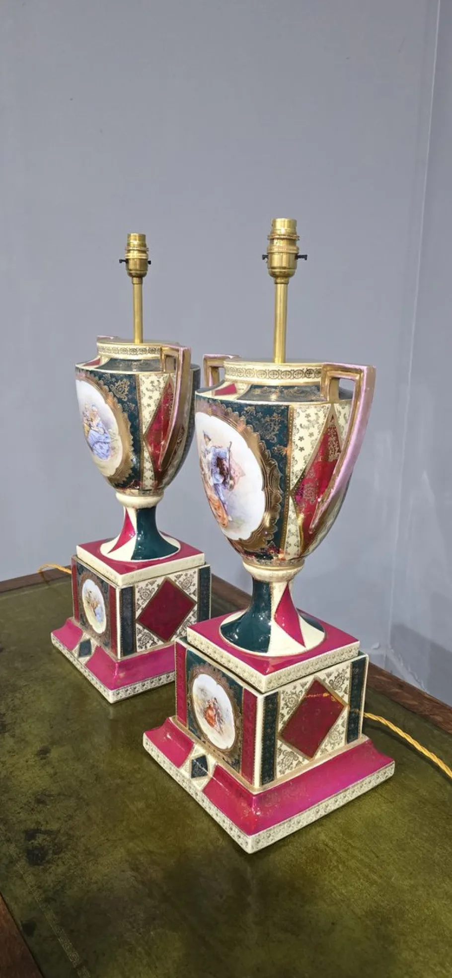 Sale Pamono Large Table Lamps, Vienna, Austria, 1880, Set of 2